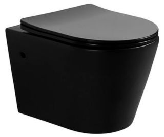 Унитаз подвесной Timo Inari безободковый чёрный матовый TK-503 MB